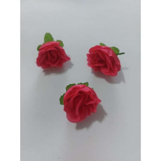 Головка розы 3 см цв. малиновый, цена за 1 шт